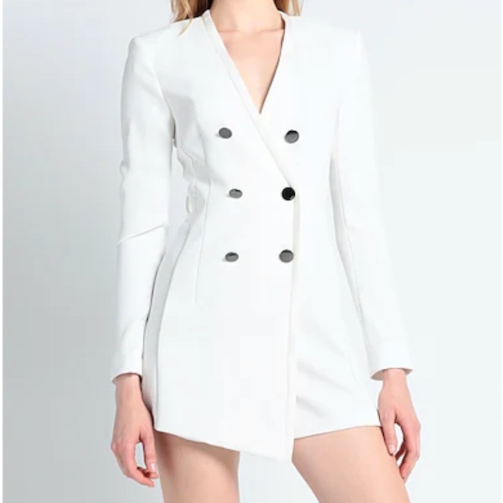 Pinko blazer white romper us2 France 34 Italian 38 xs